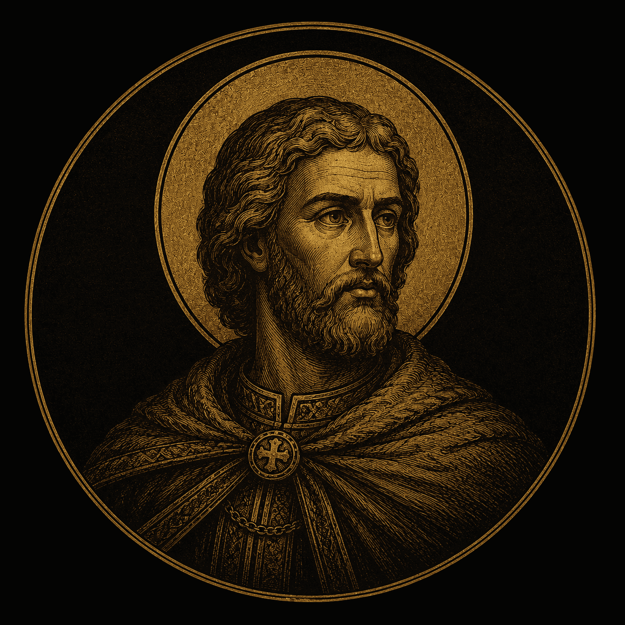 Illustration of Saint Alexander Nevsky, prince, warrior, and defender of the faith