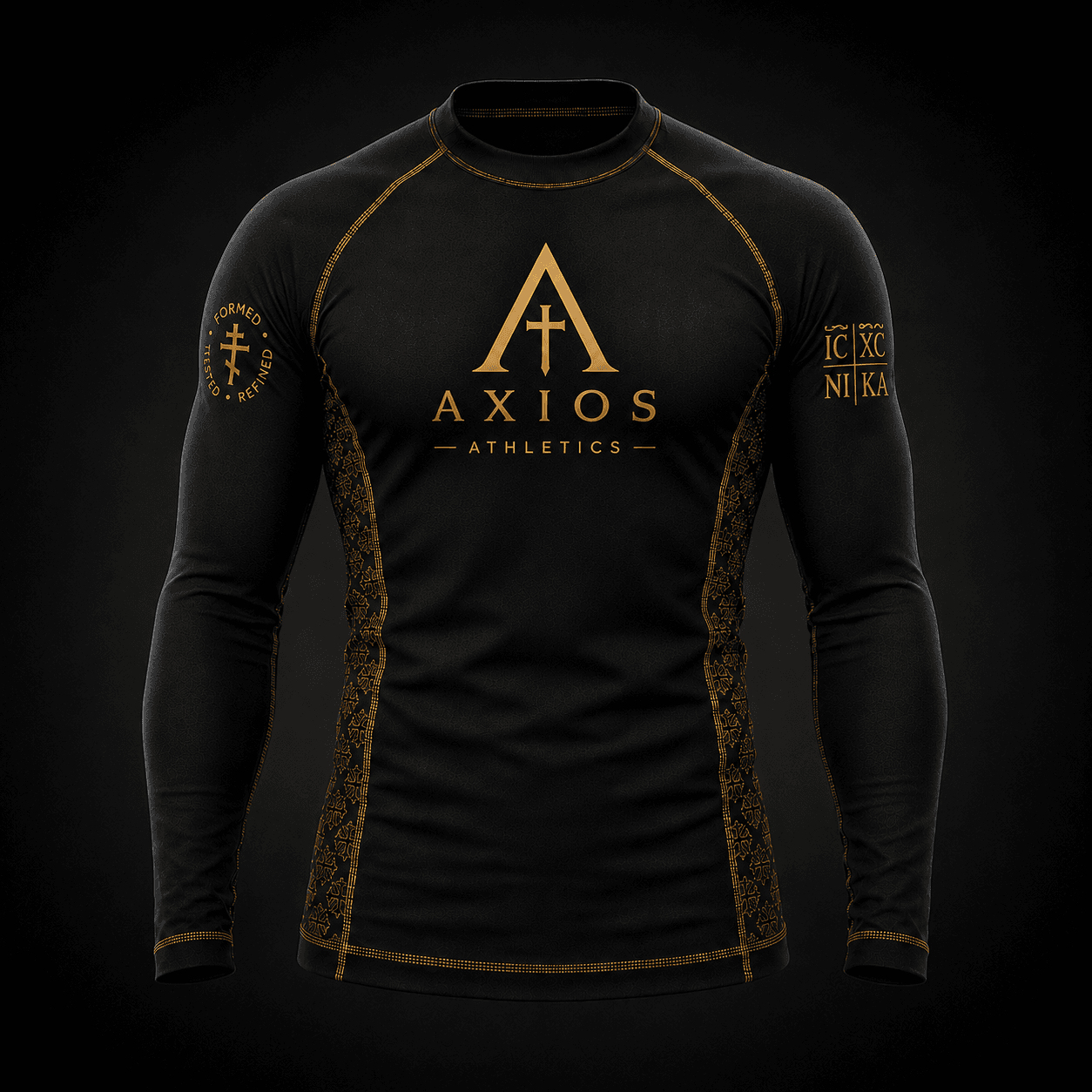 Concept rendering of the Genesis Long Sleeve Rash Guard front view
