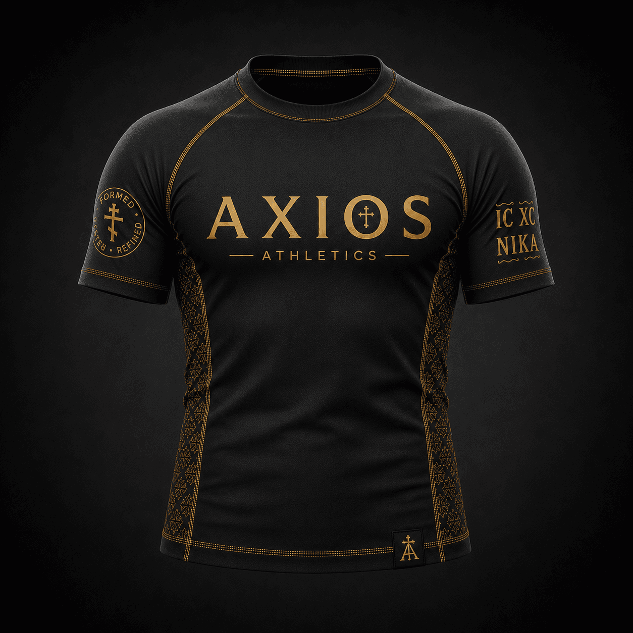 Concept rendering of the Genesis Short Sleeve Rash Guard front view